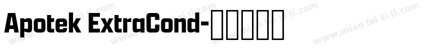 Apotek ExtraCond字体转换